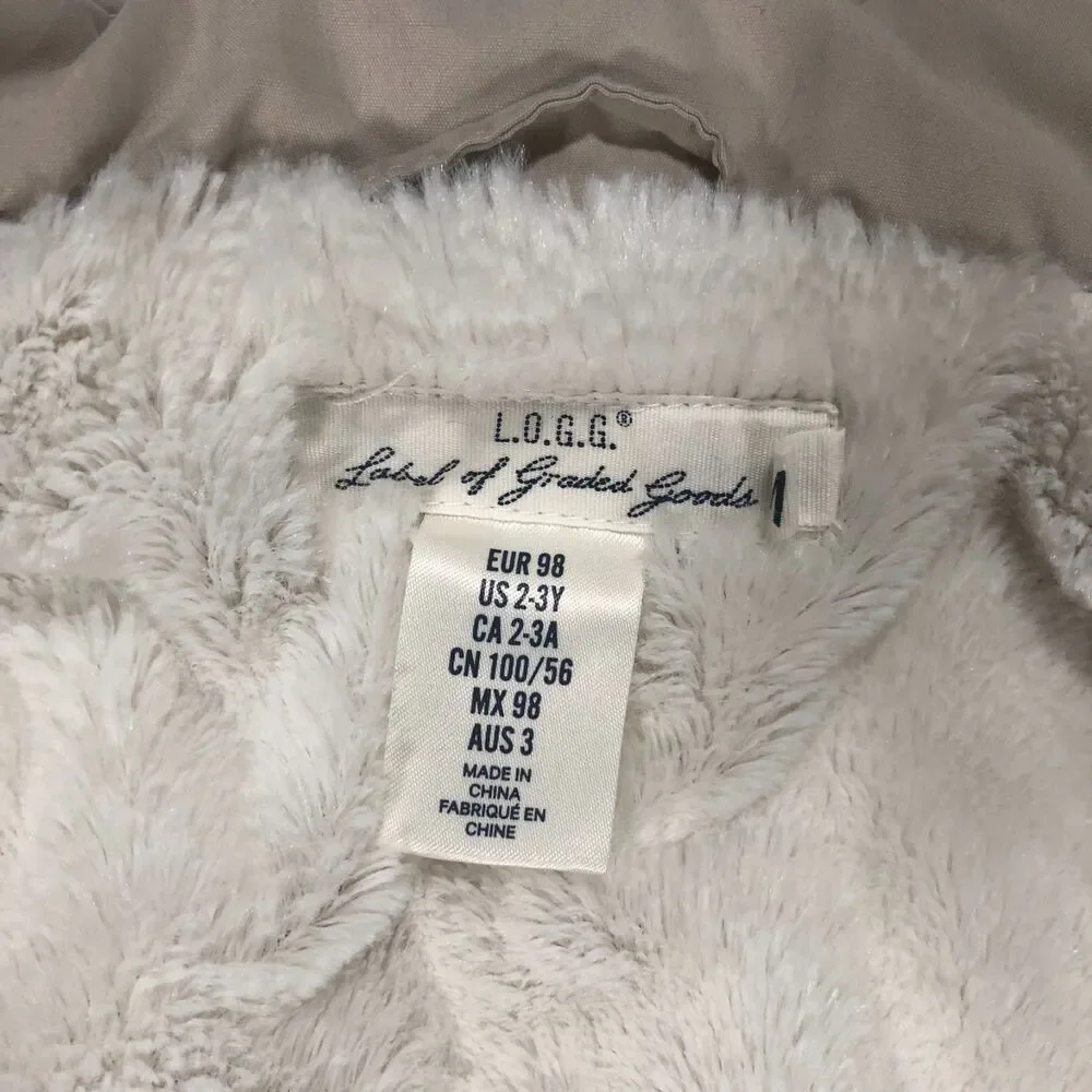 Label of Graded Goods LOGG Toddler Jacket Size 2-3Y Beige